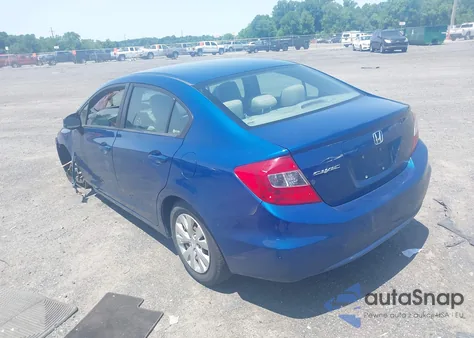 2012 Honda Civic Lx из США, поврежденный, VIN 2HGFB2F59CH586556